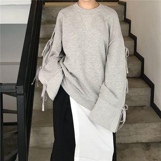 Lace-up Sleeve Pullover
