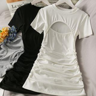 Cutout Ruched Mini Dress