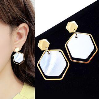 Hexagon Drop Earring