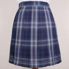 Plaid Pleated Mini A-line Skirt / Jumper Skirt / Bow Tie / Tie