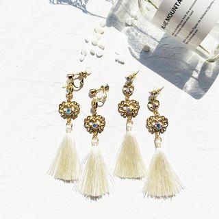 Tassel Rhinestone Dangle Earring