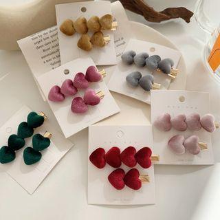 Flocking Heart Hair Clip (various Designs)