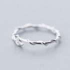 925 Sterling Silver Twisted Ring S925 Silver - Ring - Silver - One Size