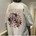 Rose Flower Retro Short-sleeve Top