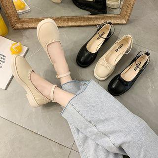 Ankle Strap Platform Block Heel Mary Jane Shoes