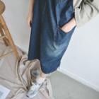 Multi-pocket Denim Jumper Dress