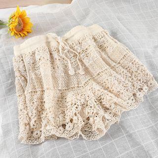 Perforated Shorts Almond - One Size