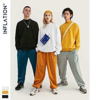 Couple Mock-neck Plain Pullover