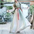 Long-sleeve Hanfu Top / Short-sleeve Top / Maxi A-line Skirt / Set