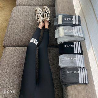 High-waist Striped Leggings