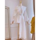 Long-sleeve Asymmetrical Shirtdress