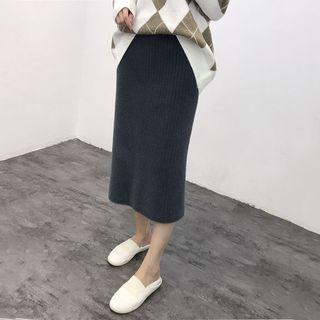 Knitted Straight-fit Skirt