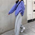 Print Sweatshirt / Plain Sweatpants