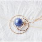 Acrylic Bead Alloy Hoop & Star Pendant Necklace