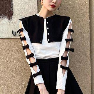 Set: Long-sleeve T-shirt + Knit Vest