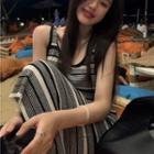 Striped Midi A-line Tank Dress