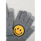 Touchscreen Smile Emoji Knit Gloves