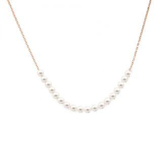 Faux-pearl Beaded Silver Necklace One Size