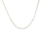 Faux-pearl Beaded Silver Necklace One Size