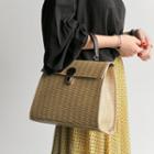 Snap-button Woven Tote Bag One Size