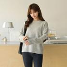 Elbow-patch Cashmere Blend Knit Top