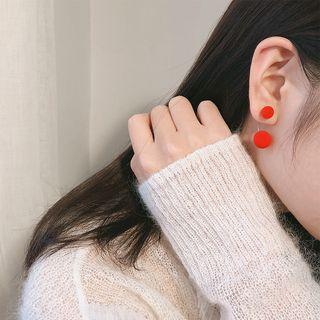 925 Sterling Silver Ball Open Hoop Earring