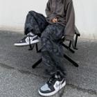 Camo Print Drawstring Baggy Pants