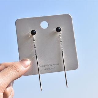 Bar Drop Earring 1 Pair - S925 Silver - One Size