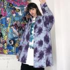 Tie-dyed Long-sleeve Button-down Shirt As Shown In Figure - One Size