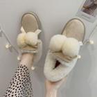 Fluffy Pom Pom Ankle Snow Boots