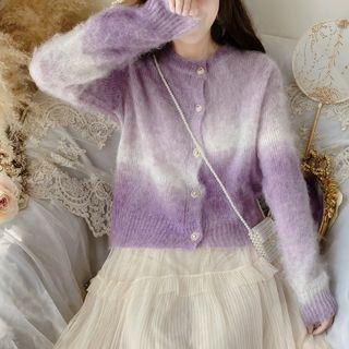 Gradient Mohair Cardigan