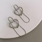 Heart Chained Alloy Earring 1 Pair - Silver - One Size