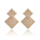 Square Rhinestone Stainless Steel Necklace