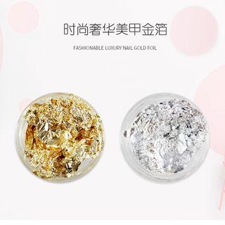 Gold Foil Nail Art Decoration