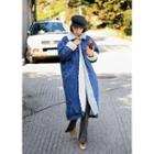 Boucl -knit Denim Coat
