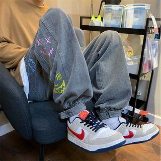 Smiley Face Harem Jeans