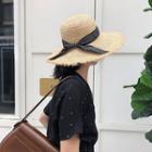 Ribbon Accent Straw Hat