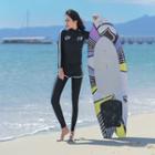 Set: Two-tone Rash Guard + Swim Top + Bottom + Shorts + Pants