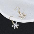 Snowflake Drop Earring 1 Pair - White - One Size