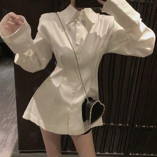 Tie Waist Shirt As Shown In Figure - One Size