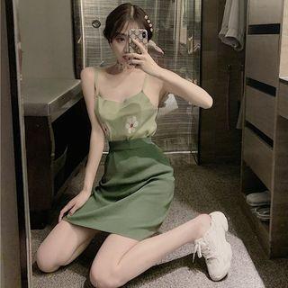 Spaghetti Strap Top / A-line Skirt