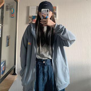 Letter Printing Zip Jacket