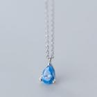 Waterdrop 925 Sterling Silver Necklace S925 Silver - Blue & Silver - One Size