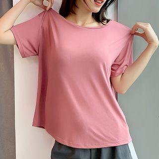 Cross Back Short-sleeve Sports T-shirt