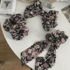 Floral Print Scrunchie / Bow Hair Clip
