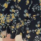 Ruffled Floral Chiffon Skirt