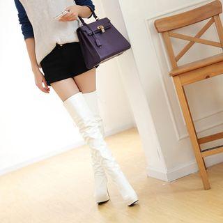 High-heel Platform Patent Tall Boots