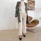 Band-waist Boot-cuts Dress Pants