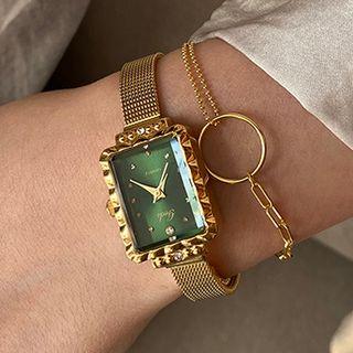 Rectangle Alloy Bracelet Watch