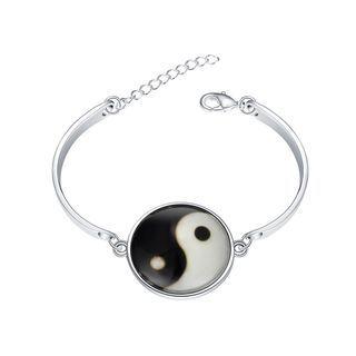 Simple Elegant Fashion Tai Chi Luminous Bracelet And Bangle Silver - One Size